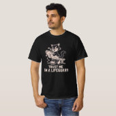 Trust Me I'm a Lifeguard Funny Cat Shirt – Dark Hu (Vorne ganz)
