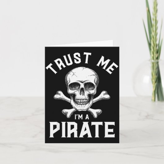 Trust Me I'm A Rate - Funny Skull Crossbones Boote Karte (Vorderseite)