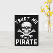 Trust Me I'm A Rate - Funny Skull Crossbones Boote Karte (Gelbe Blume)