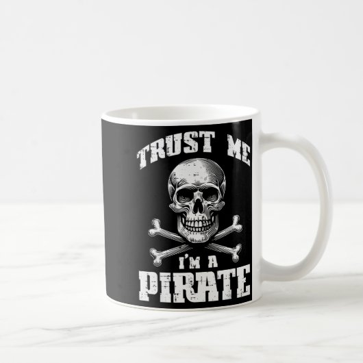 Trust Me Im A Rate Skull Crossbones Funny Men Wome Kaffeetasse (Rechts)