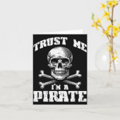 Trust Me Im A Rate Skull Crossbones Funny Men Wome Karte (Gelbe Blume)