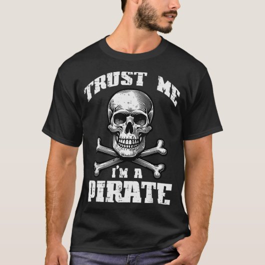 Trust Me Im A Rate Skull Crossbones Funny Men Wome T-Shirt (Vorderseite)