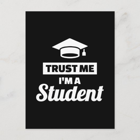Trust me I'm a Student Postkarte (Vorderseite)