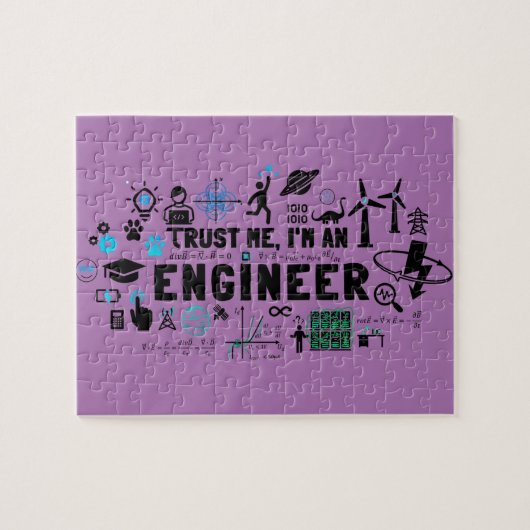 TRUST ME, I'M AN ENGINEER feat Maxwell Gleichungen Puzzle (Horizontal)