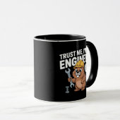 Trust Me Im An Engineer Funny Beaver Tasse (VorderseiteRechts)