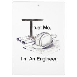 Trust Me I'm An Engineer Professional Clipboard Klemmbrett