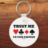 Trust Me I'm Your Partner (Bridge Card Suits) Schlüsselanhänger (Vorderseite)