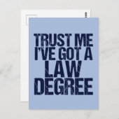 Trust Me Lawyer Funny Law School Abschluss Postkarte (Vorne/Hinten)