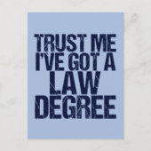 Trust Me Lawyer Funny Law School Abschluss Postkarte (Vorderseite)
