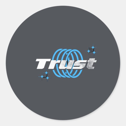 Trust – Minimal Round Sticker (Vorderseite)