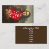 Trust Mona Lisas Motto Visitenkarte (Vorne/Hinten)