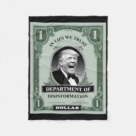 "Trust Niemand" - Trump Banknote Parody 1 Fleecedecke (Vorderseite)