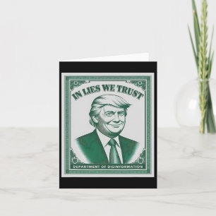 "Trust Niemand" - Trump Banknote Parody 2 Karte