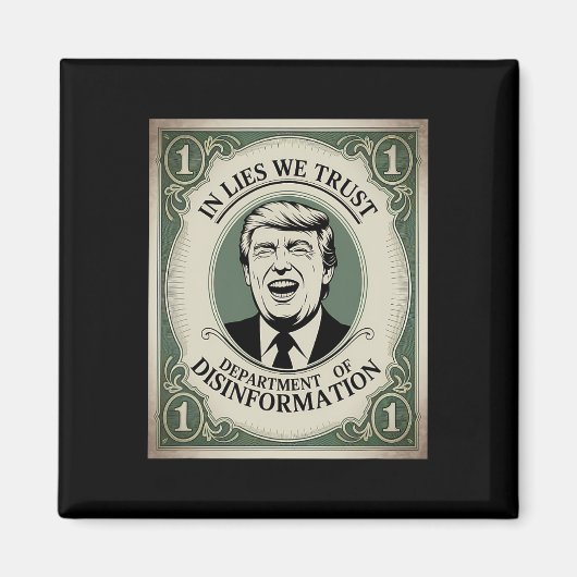"Trust Niemand" - Trump Banknote Parody Magnet (Vorne)