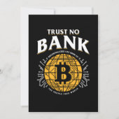 Trust No Bank Bitcoin BTC Kryptowährung Crypto Gi Einladung (Vorderseite)