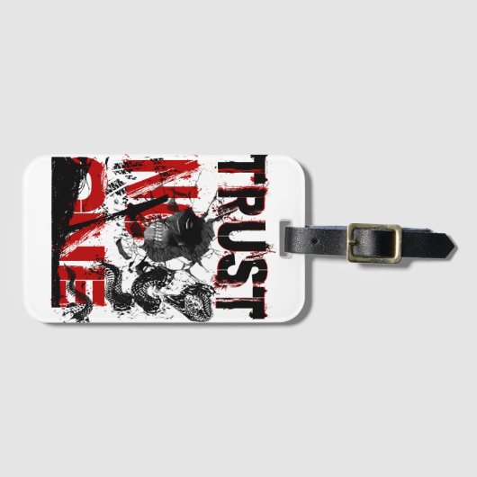 Trust No One Gepäckanhänger (Vorderseite (Horizontal))