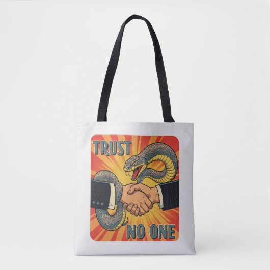 "Trust No one - Retro Snake Handshake Art | Tasche (Vorderseite)