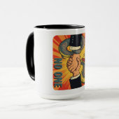 "Trust No one - Retro Snake Handshake Art | Tasse (Vorderseite Links)