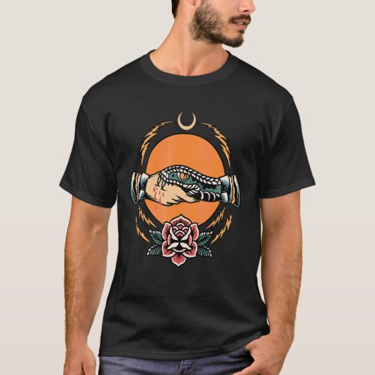 Trust No one Snake Tattoo T-Shirt (Vorderseite)