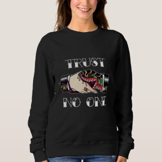 Trust No One Vintage Snake Hand Shake Sweatshirt