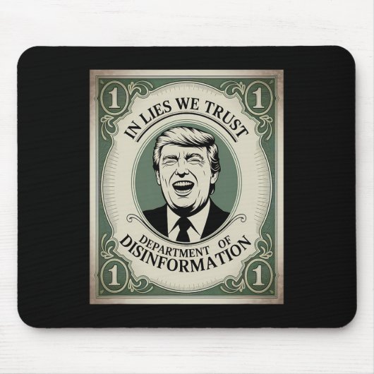 “trust Nobody” - Trump Nknote Parody 2 Mousepad (Vorne)