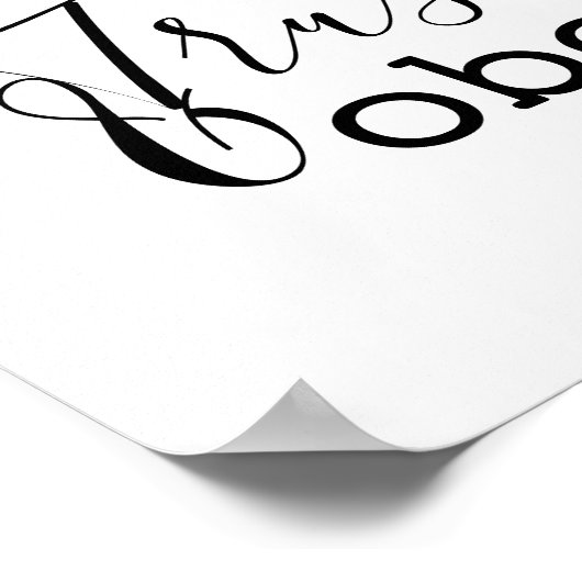 Trust & Obey - Christliche Typografie Poster (Ecke)