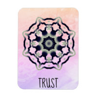 *~* "TRUST" Pink Black Gray Mandala Herz Chakra