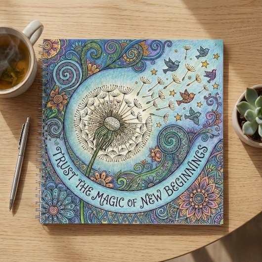 Trust The Magic of New Beginnings Spiral Notebook Notizblock