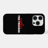 Trust The Process Inspirational Typography Design iPhone Hülle (Rückseite (Horizontal))