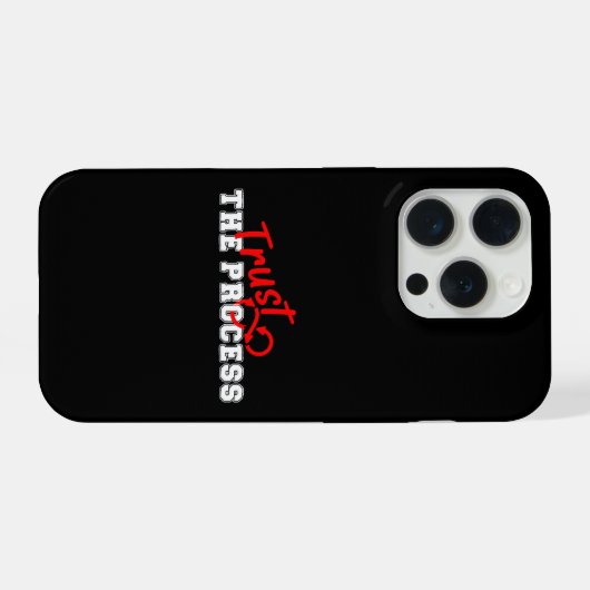 Trust The Process Inspirational Typography Design iPhone Hülle (Rückseite (Horizontal))