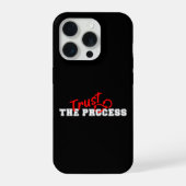 Trust The Process Inspirational Typography Design iPhone Hülle (Rückseite)