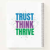 Trust Think Thrive – Motivational Quote Design Notizblock (Rückseite)