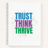 Trust Think Thrive – Motivational Quote Design Notizblock (Vorderseite)