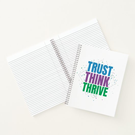 Trust Think Thrive – Motivational Quote Design Notizblock (Innenseite)