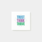 Trust Think Thrive – Motivational Quote Design Post-it Klebezettel (Vorderseite)