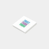Trust Think Thrive – Motivational Quote Design Post-it Klebezettel (angewinkelt)