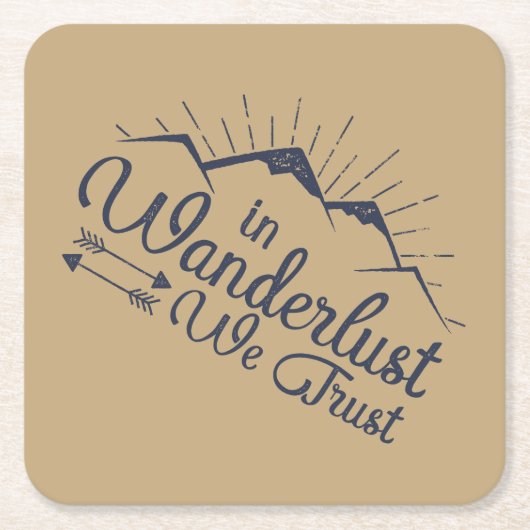 Trust Wanderlust Rechteckiger Pappuntersetzer (Vorderseite)
