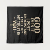 Trust You Christian Faith Quote Wandteppich (Vorderseite (Horizontal))