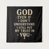 Trust You Christian Faith Quote Wandteppich (Vorderseite)