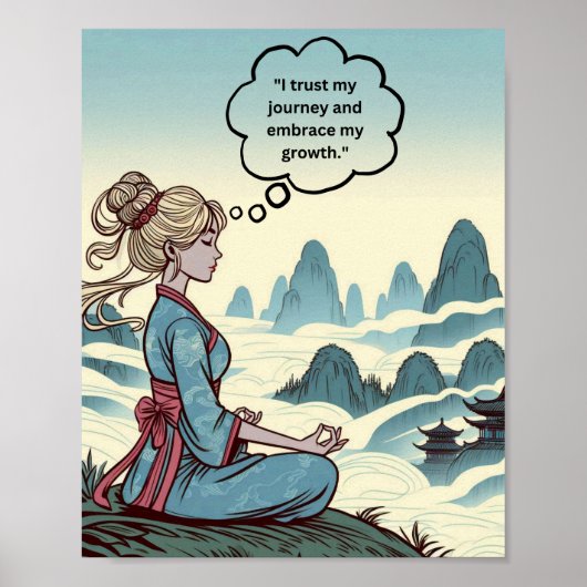 "Trust Your Journey" Affirmation Poster (Vorne)