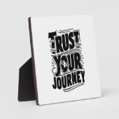 Trust Your Journey Vertical Typography Art Fotoplatte (Vorderseite)