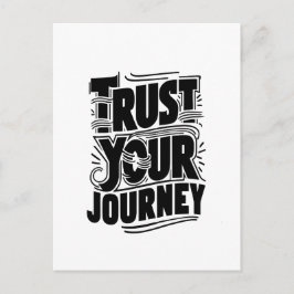 Trust Your Journey Vertical Typography Art Postkarte