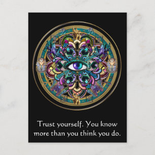 Trust Yourself The Eyes of the World Mandala Postkarte