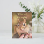 Trusted Chipmunk Postkarte (Stehend Vorderseite)