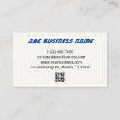 Trusted Movers Packservices Moving Company Visitenkarte (Rückseite)