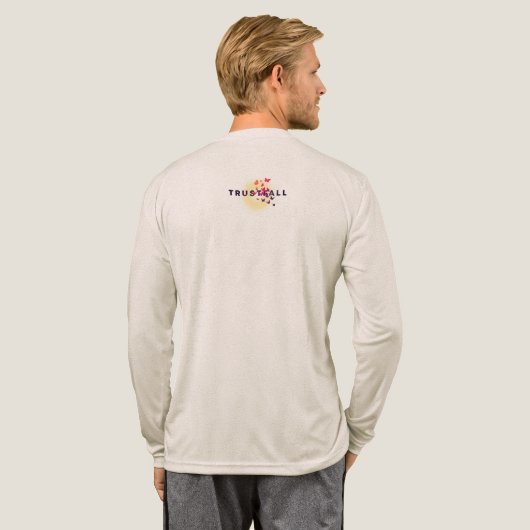 TrustFall | Men Long Sleeve T-Shirt Tri-Blend Shirt (Voller Rücken)