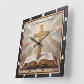 Trusting Faith: Always In The Lord Quadratische Wanduhr (Winkel)