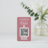 Trustpilot-Bewertungsanfrage mit scannbarem QR-Cod Visitenkarte (Stehend Vorderseite)
