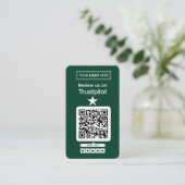 Trustpilot-Bewertungsanfrage mit scannbarem QR-Cod Visitenkarte (Stehend Vorderseite)