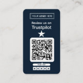 Trustpilot-Bewertungsanfrage mit scannbarem QR-Cod Visitenkarte (Vorderseite)